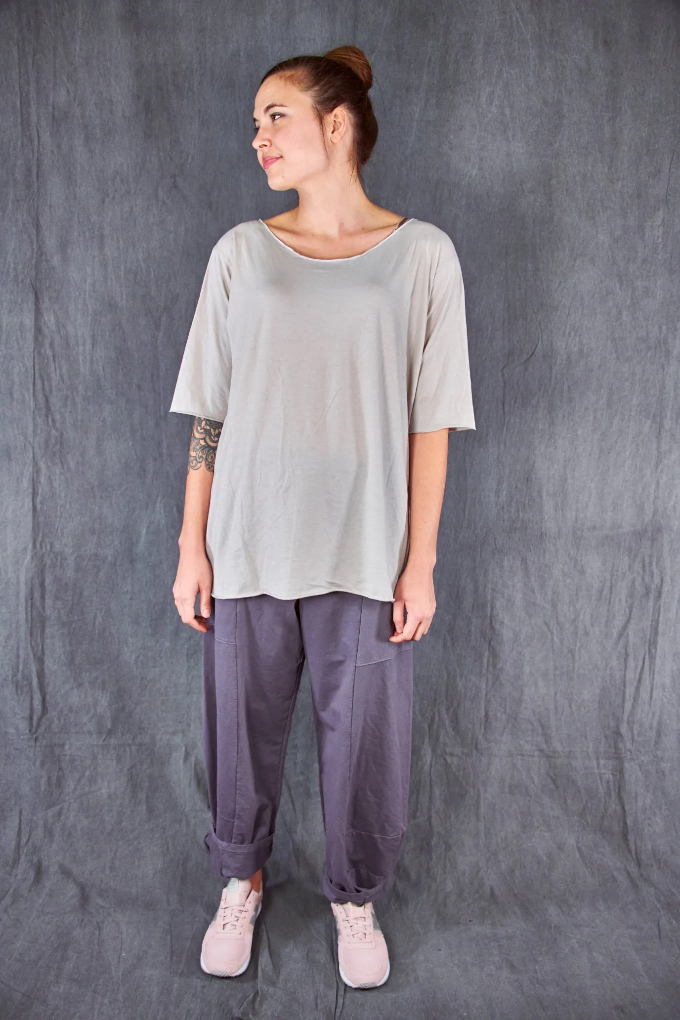 1569 Simple Layer Tee-Natural/Dove-U