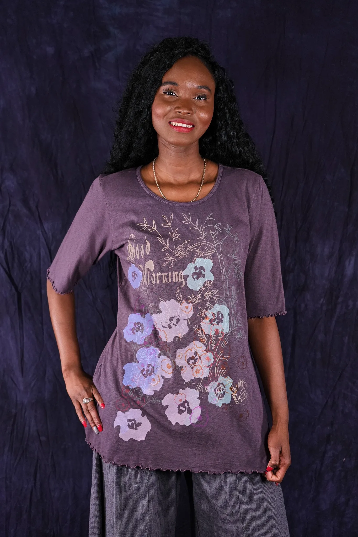 1600 Simple Tee Fig-P
