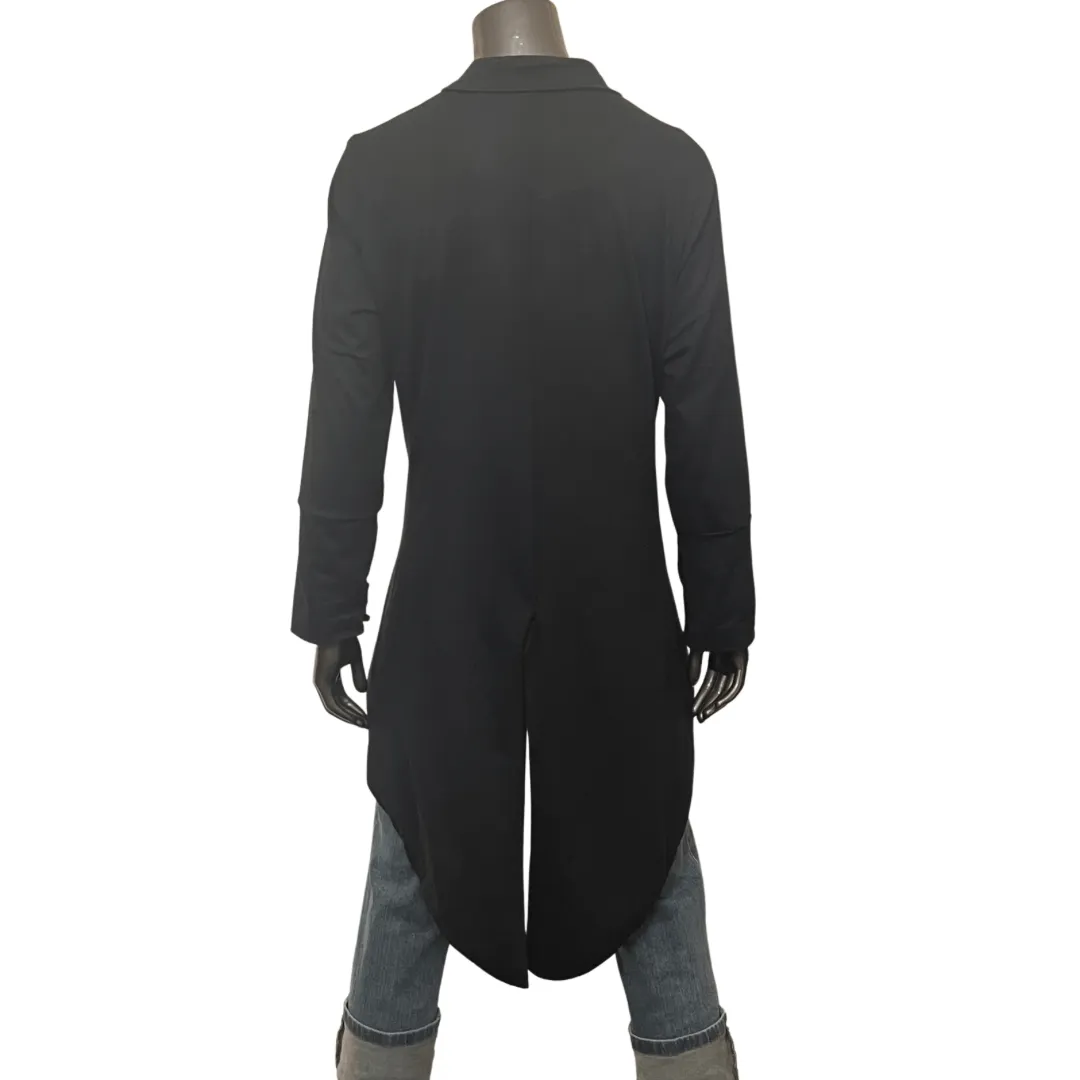 Abstract Jacket with Tails - Black