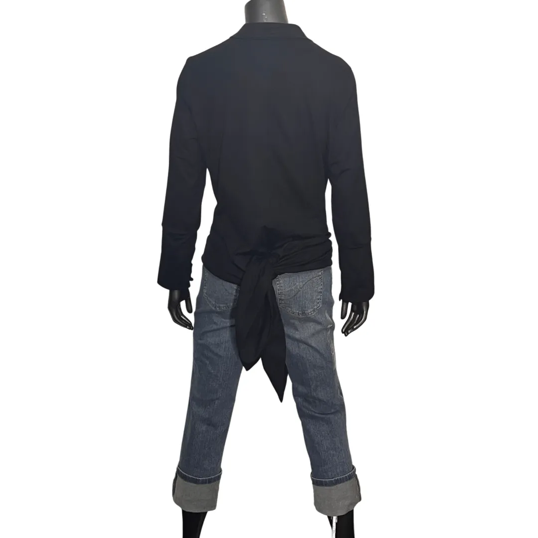 Abstract Jacket with Tails - Black
