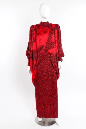 Abstract Wrap Front Jacket & Dress Set