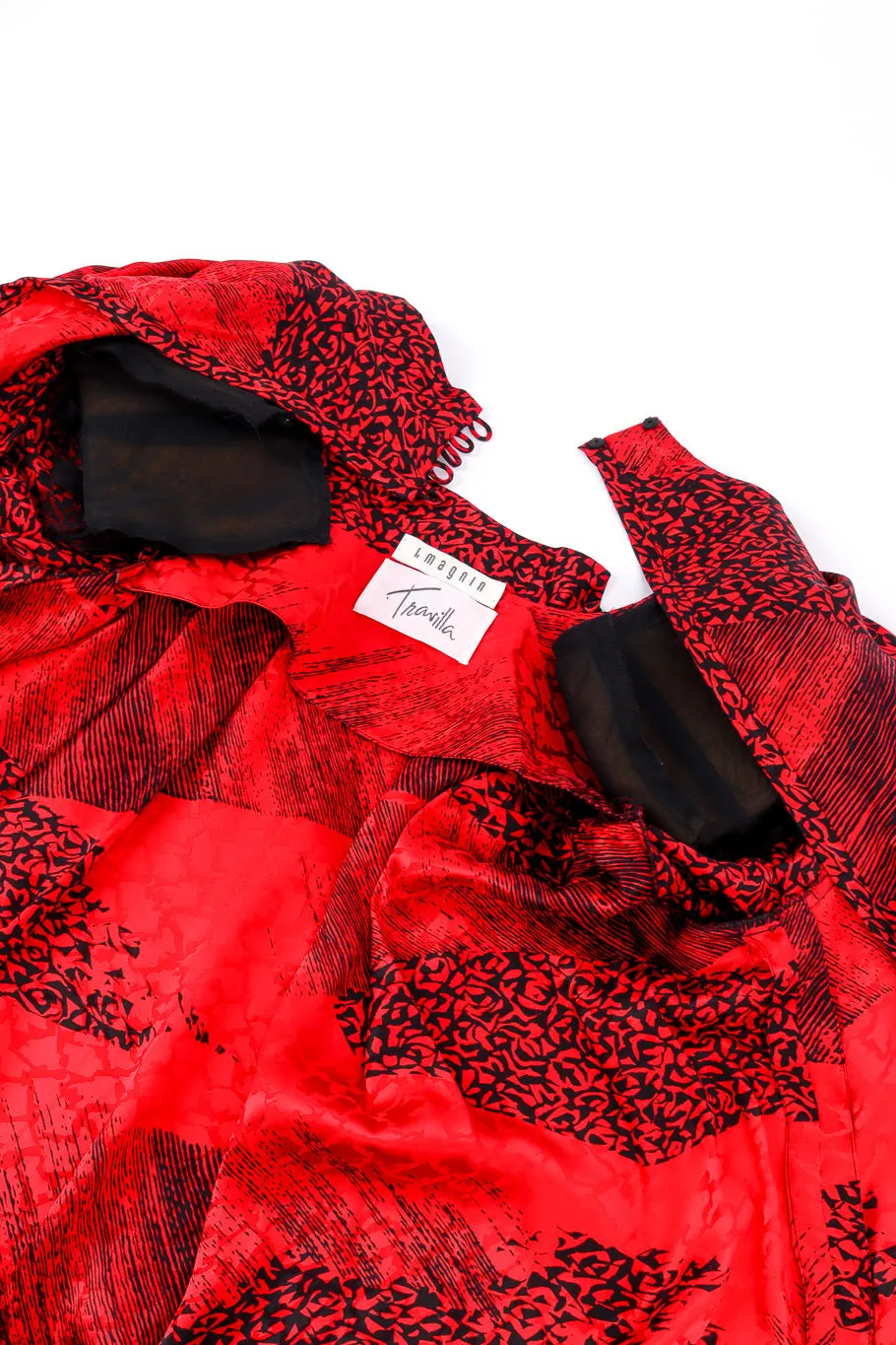 Abstract Wrap Front Jacket & Dress Set