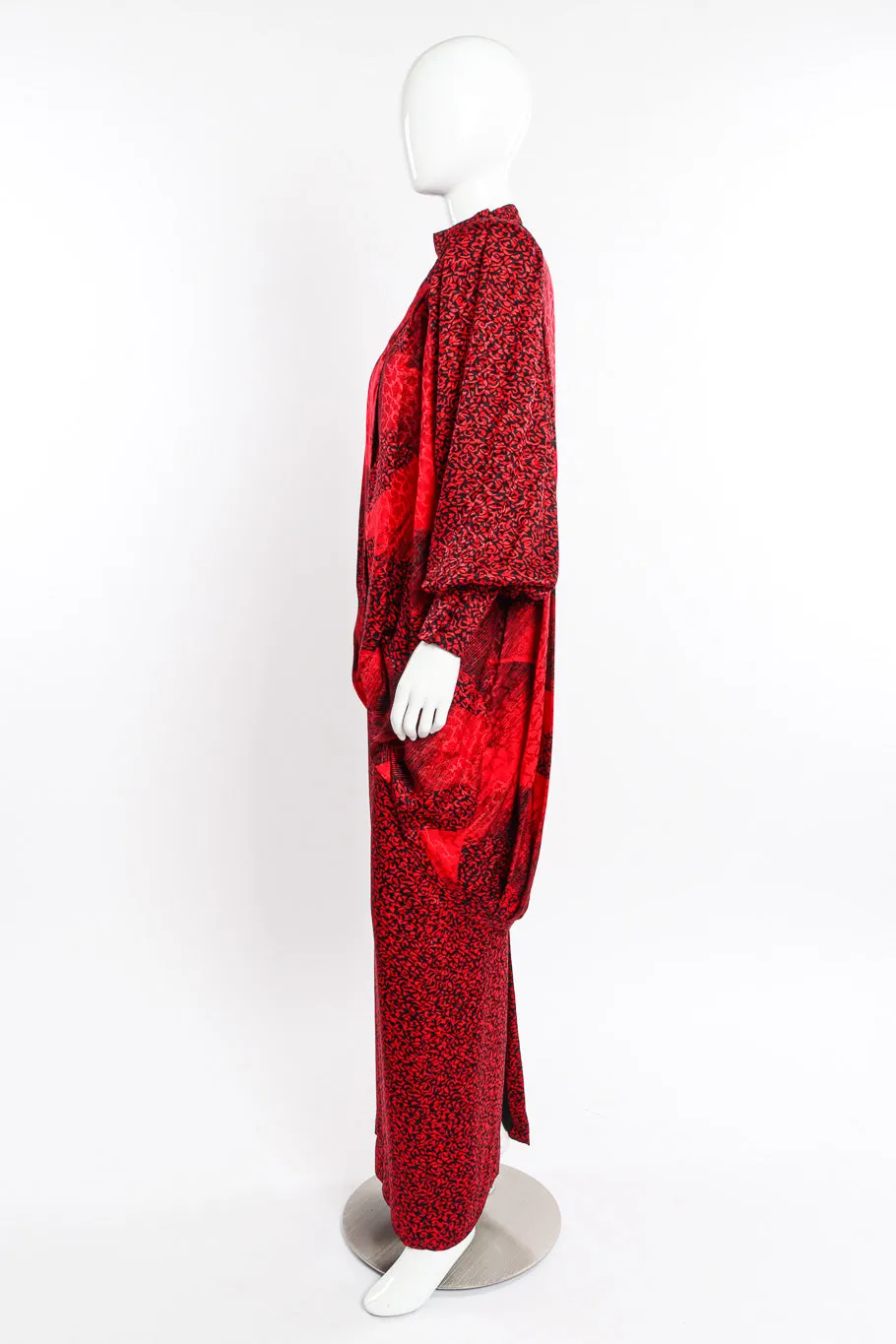 Abstract Wrap Front Jacket & Dress Set