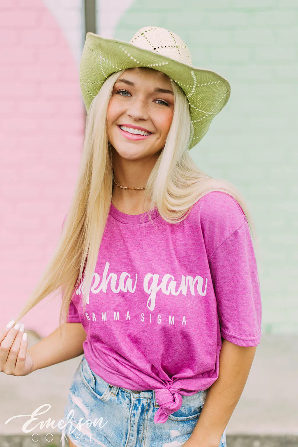 Alpha Gam Pink PR Tee