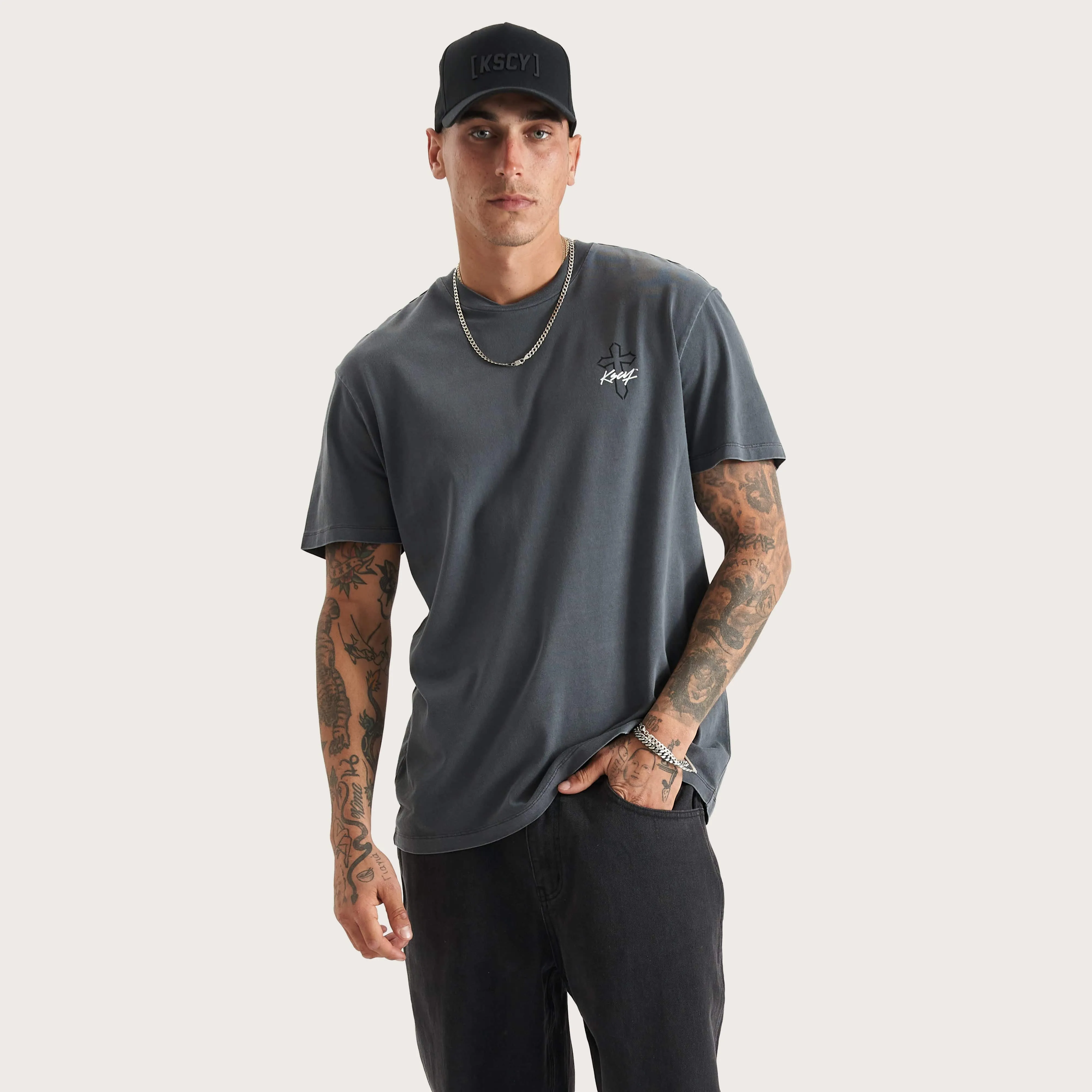 Alpheus Relaxed Tee Pigment Asphalt