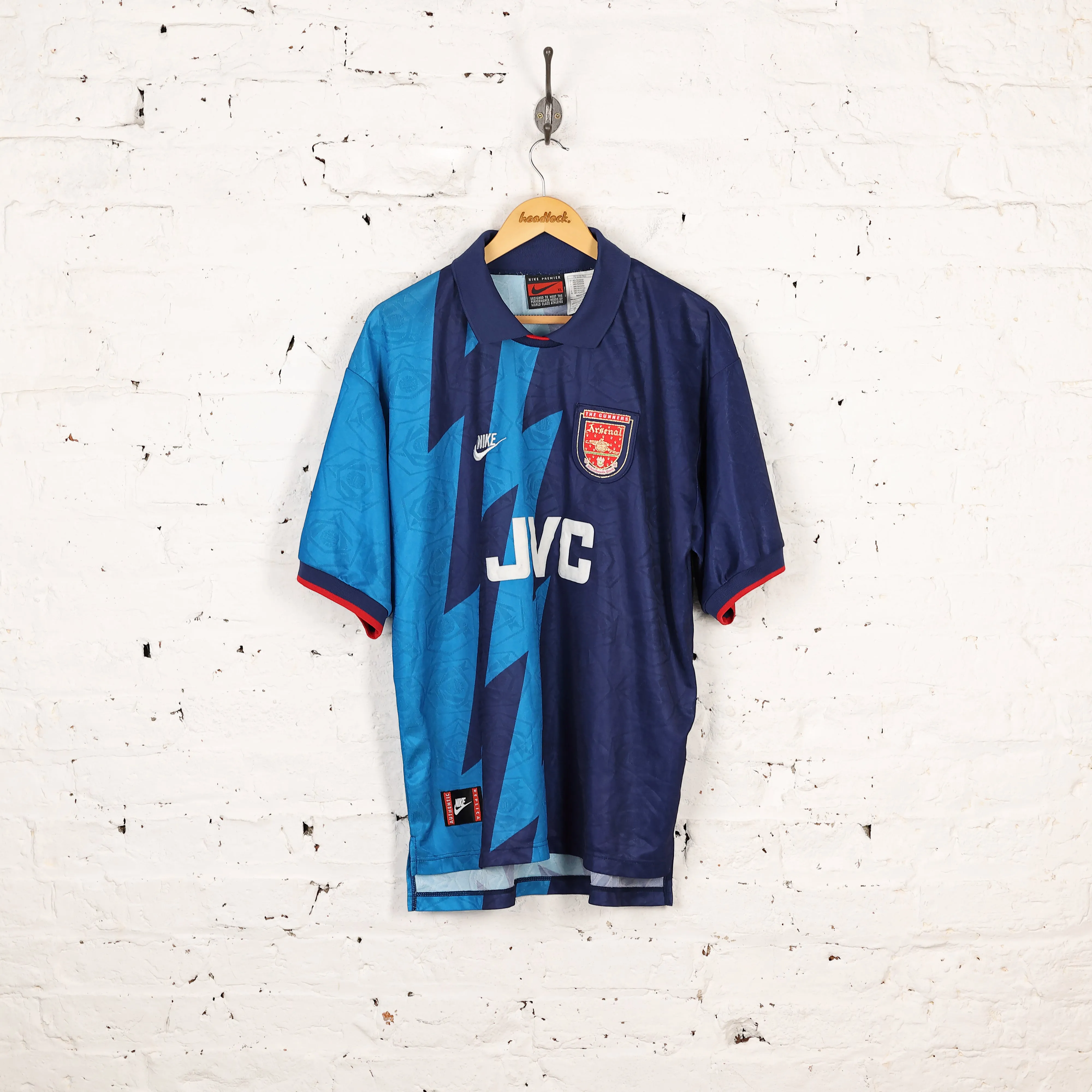 Arsenal 1995 Nike Away Football Shirt - Blue - XL