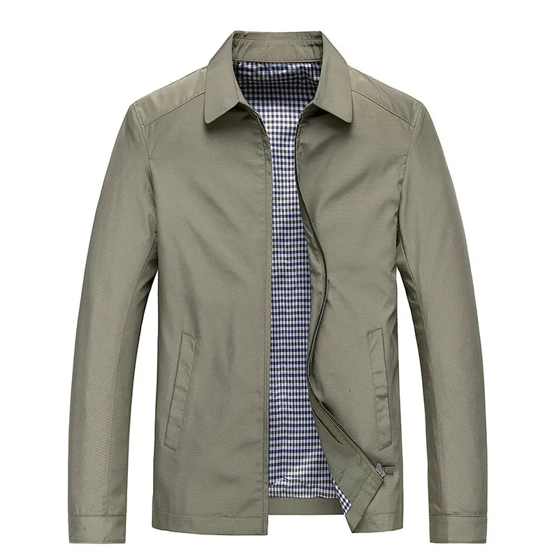 Arvello | Mens Lightweight Summer Jacket in Black Casual Smart Light Zip-Up Coat for Travel, Work & Everyday Layering