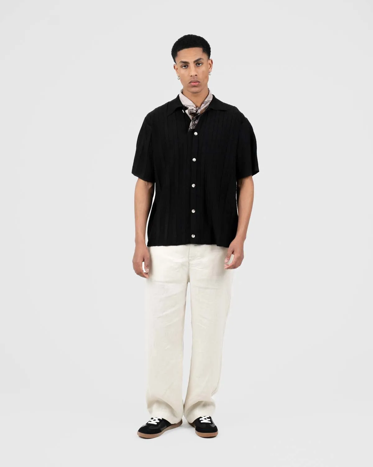 Baggy 100% Linen Pants Beige