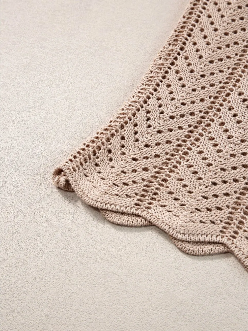 Beige Knitted Tank Top From MsDressly