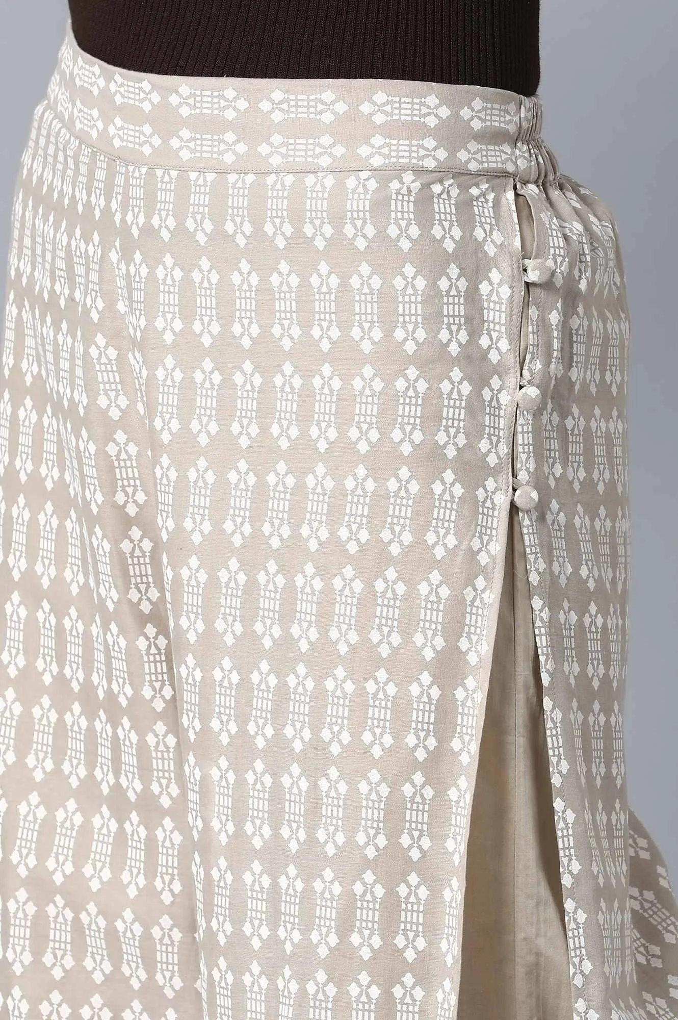 Beige Loose Fit Palazzo