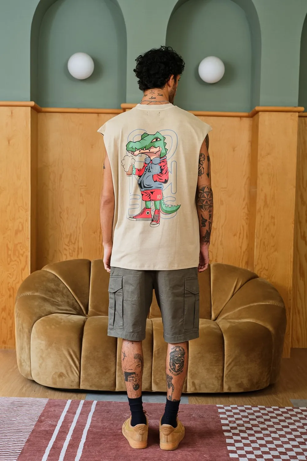 Beige See Ya Later Vest Tank