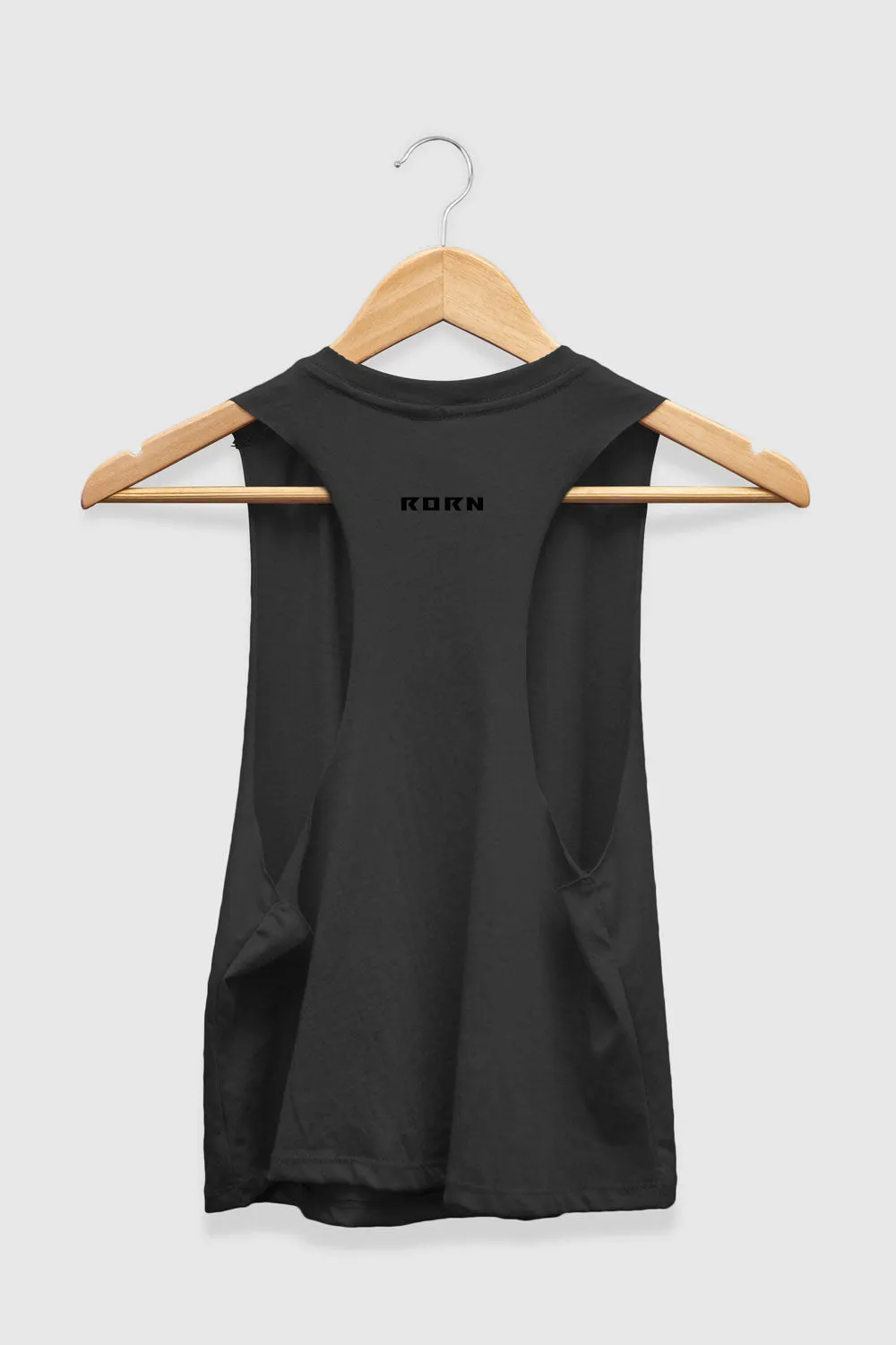 Black on Black Racerback Tank