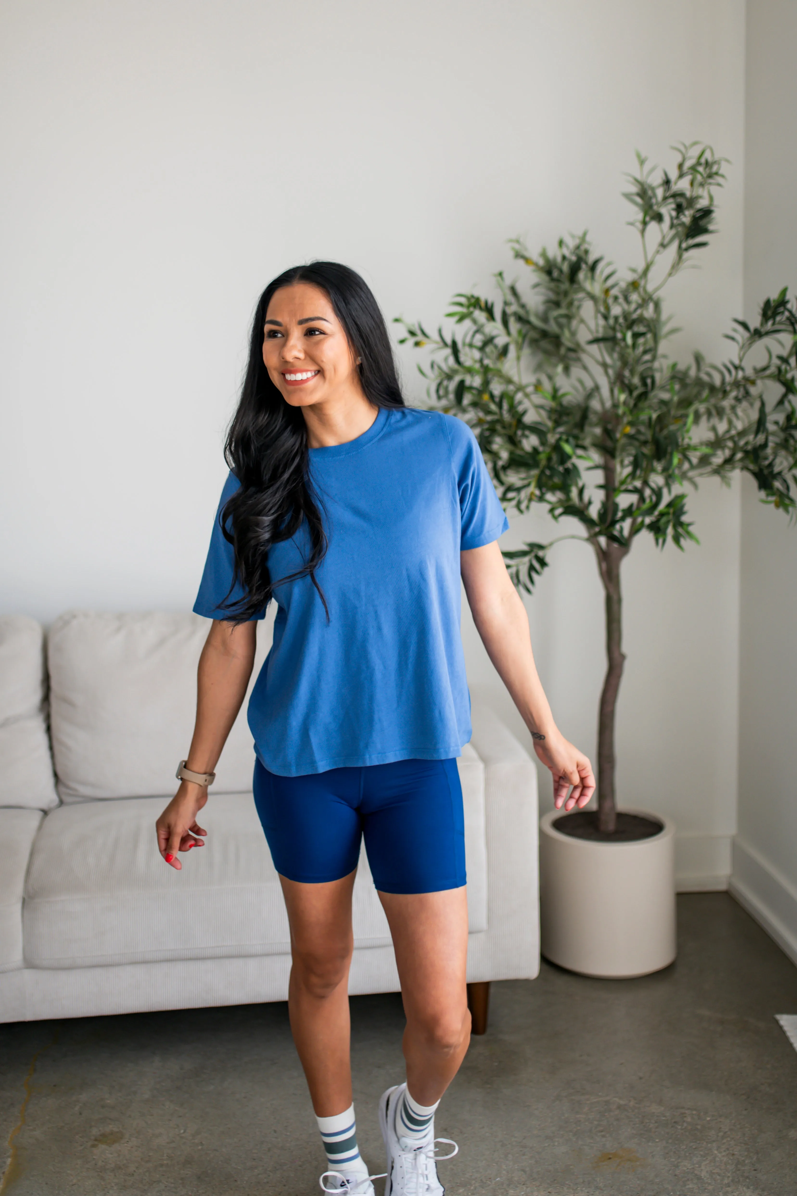 Blue Classic Boxy Fit Tee