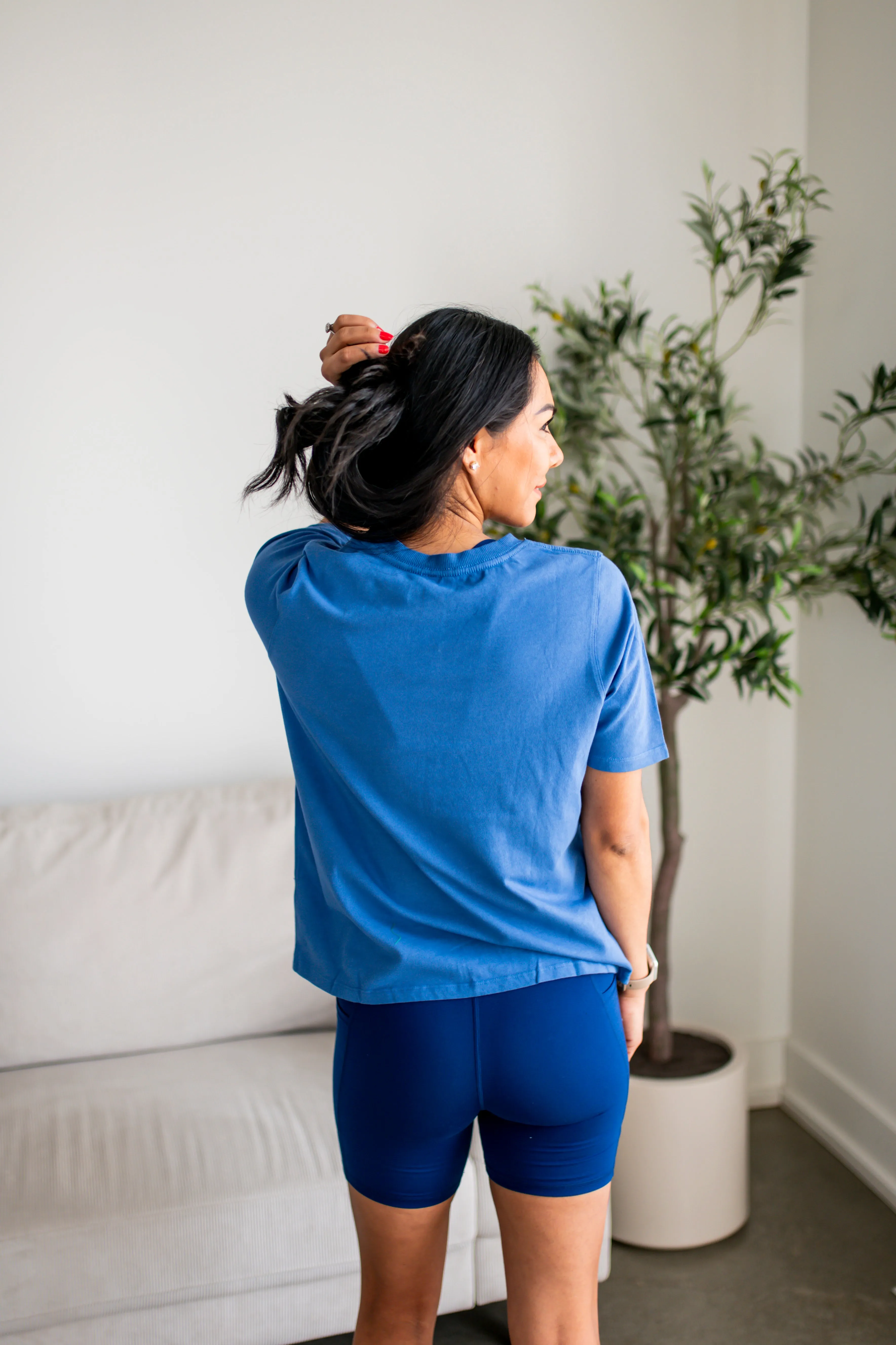 Blue Classic Boxy Fit Tee