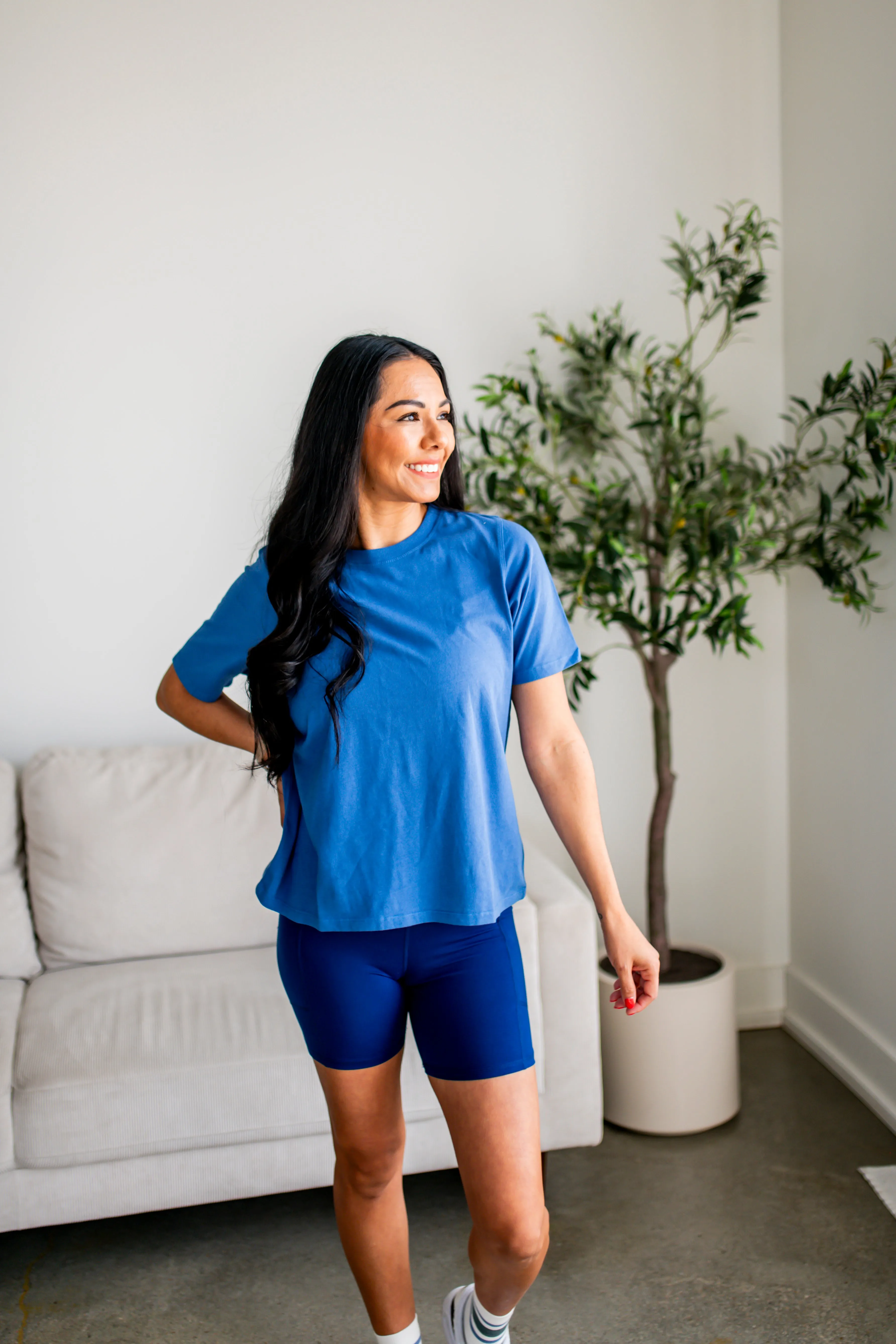 Blue Classic Boxy Fit Tee
