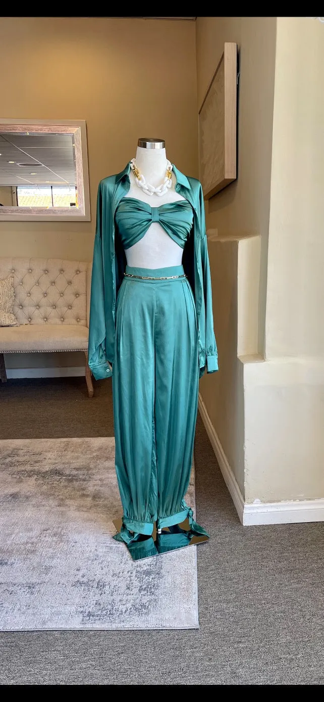 Bra Top & Pants W Shirt