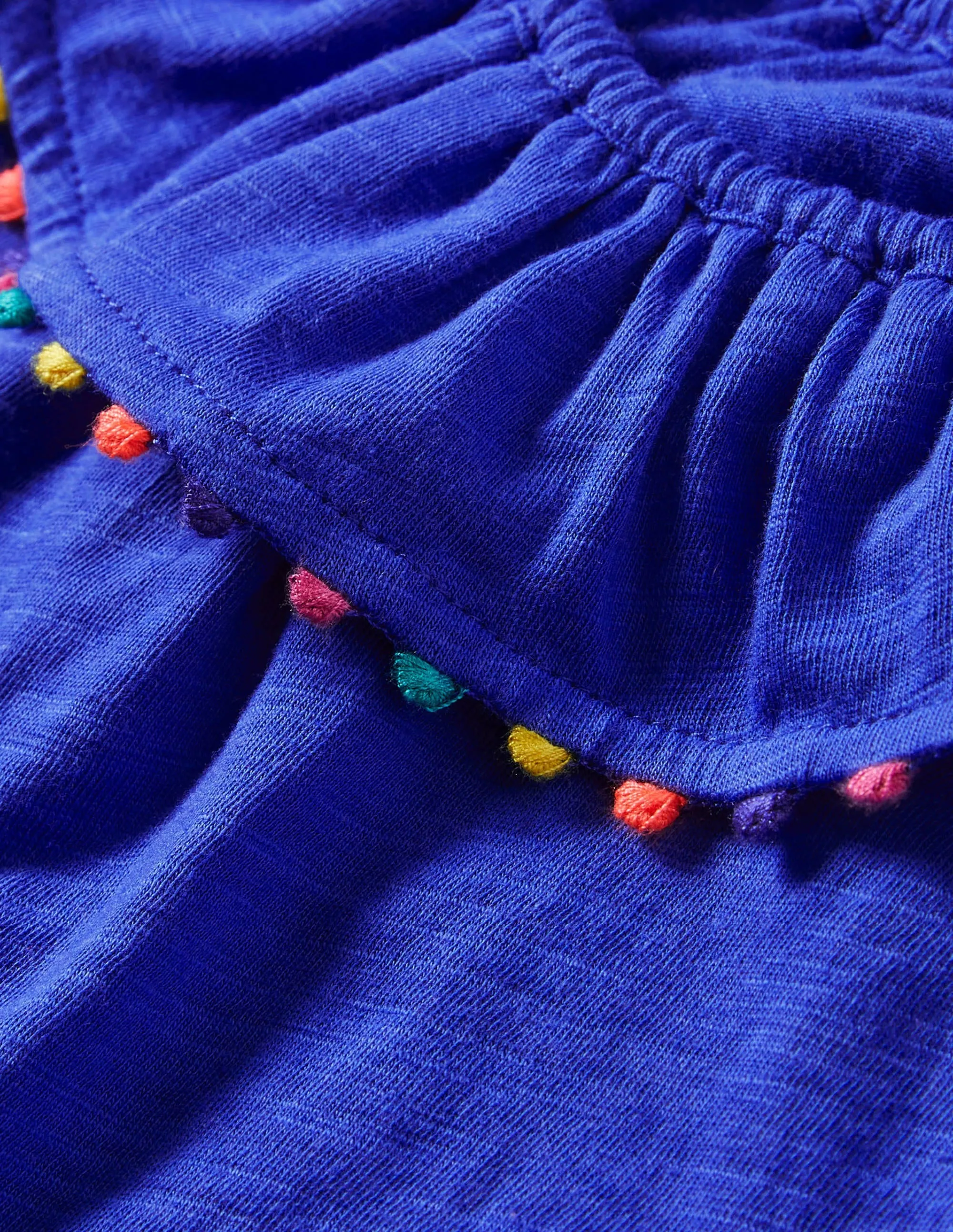 Charlie Pom Jersey Vest-Brilliant Blue