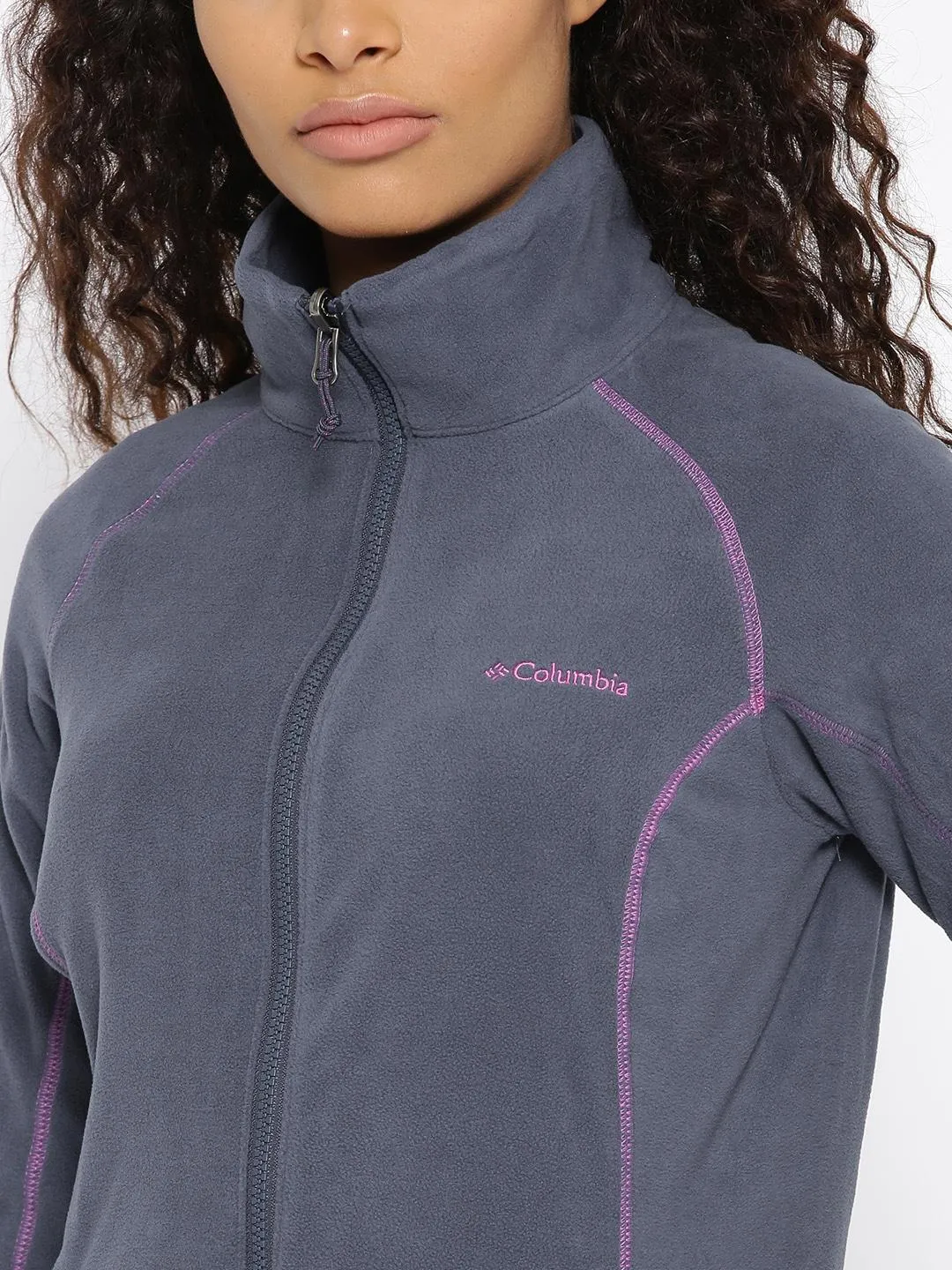 Columbia Women Purple Leadbetter Mountain Full Zip Fleece Jacket