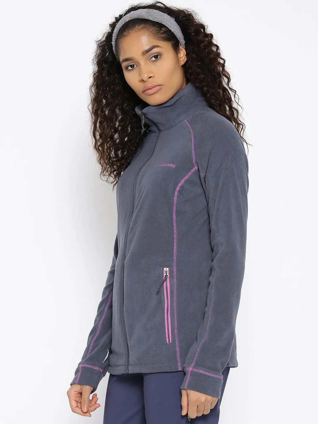 Columbia Women Purple Leadbetter Mountain Full Zip Fleece Jacket