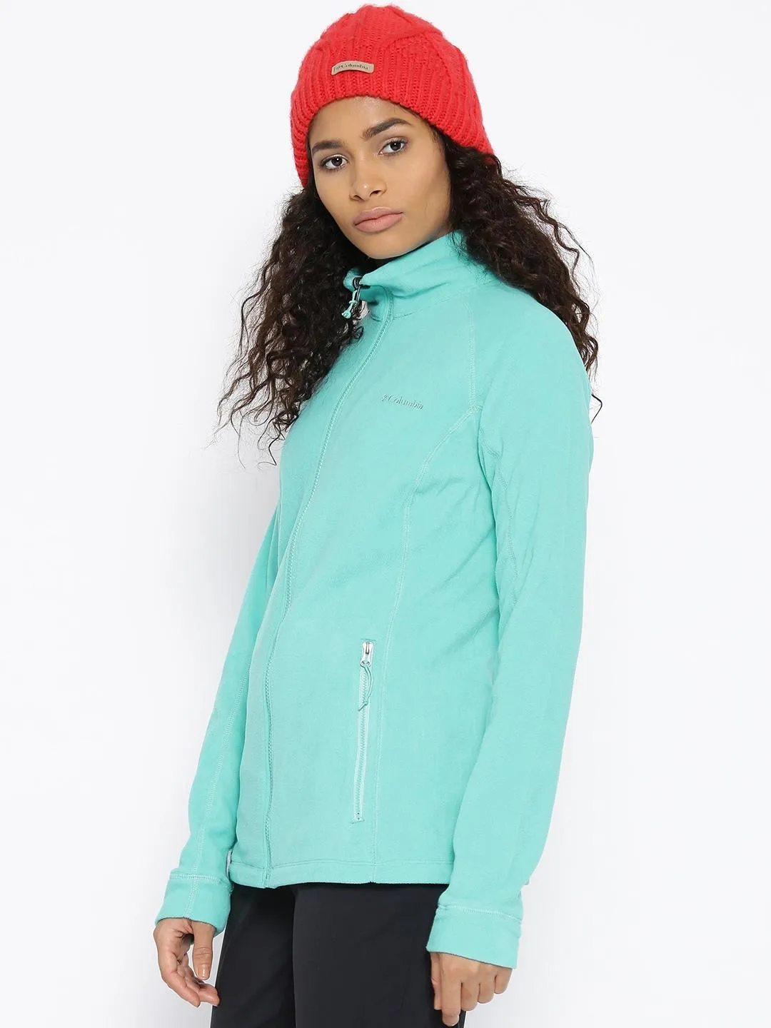 Columbia Women Yellow Leadbetter Mountain Full Zip Fleece Jacket