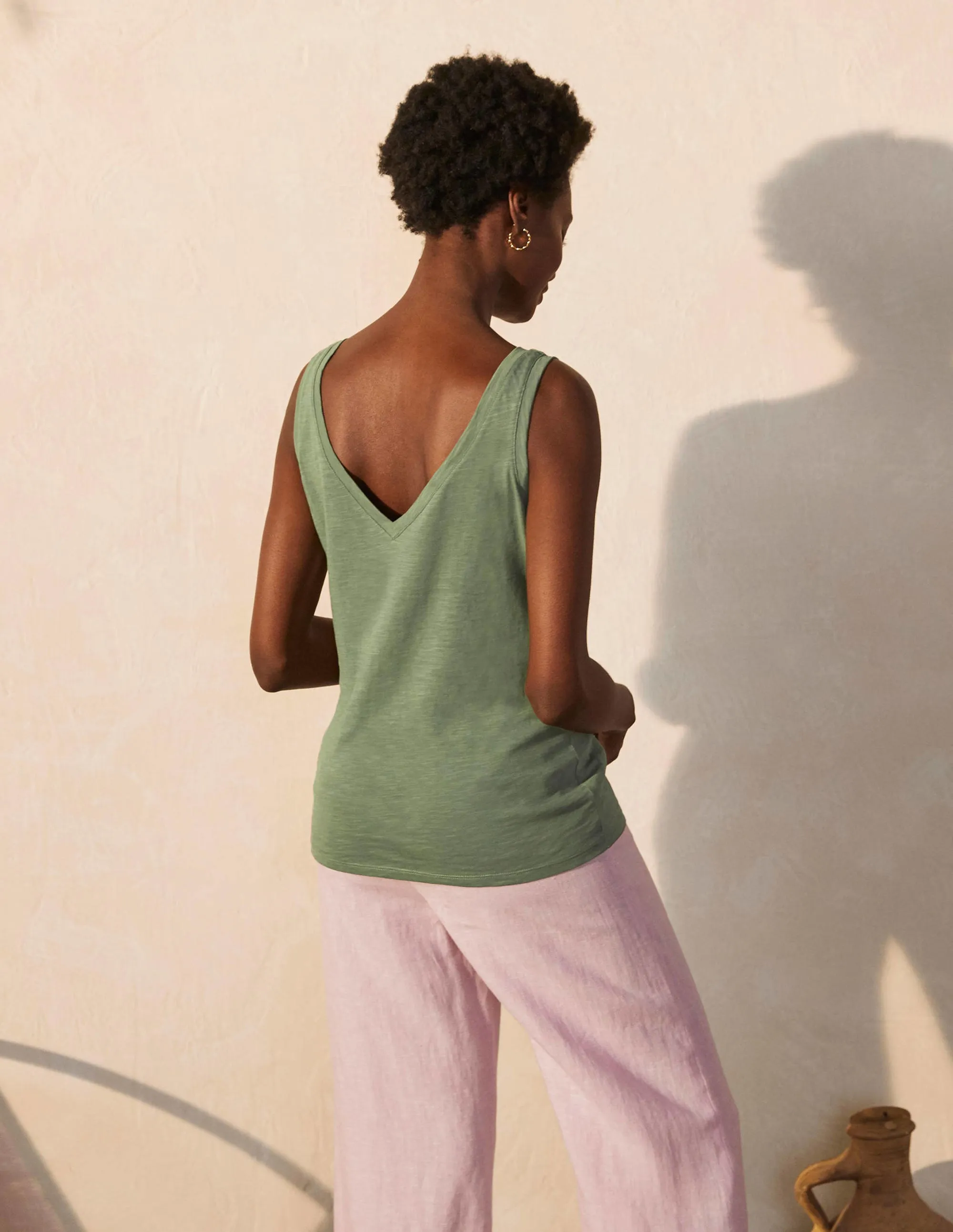 Cotton Vest-Alder