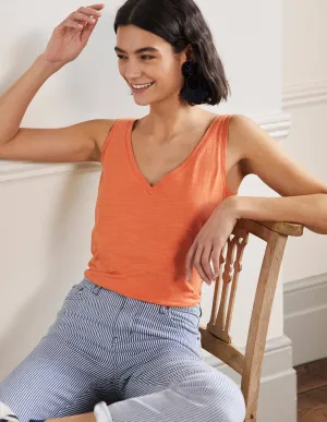 Cotton Vest-Dusty Orange