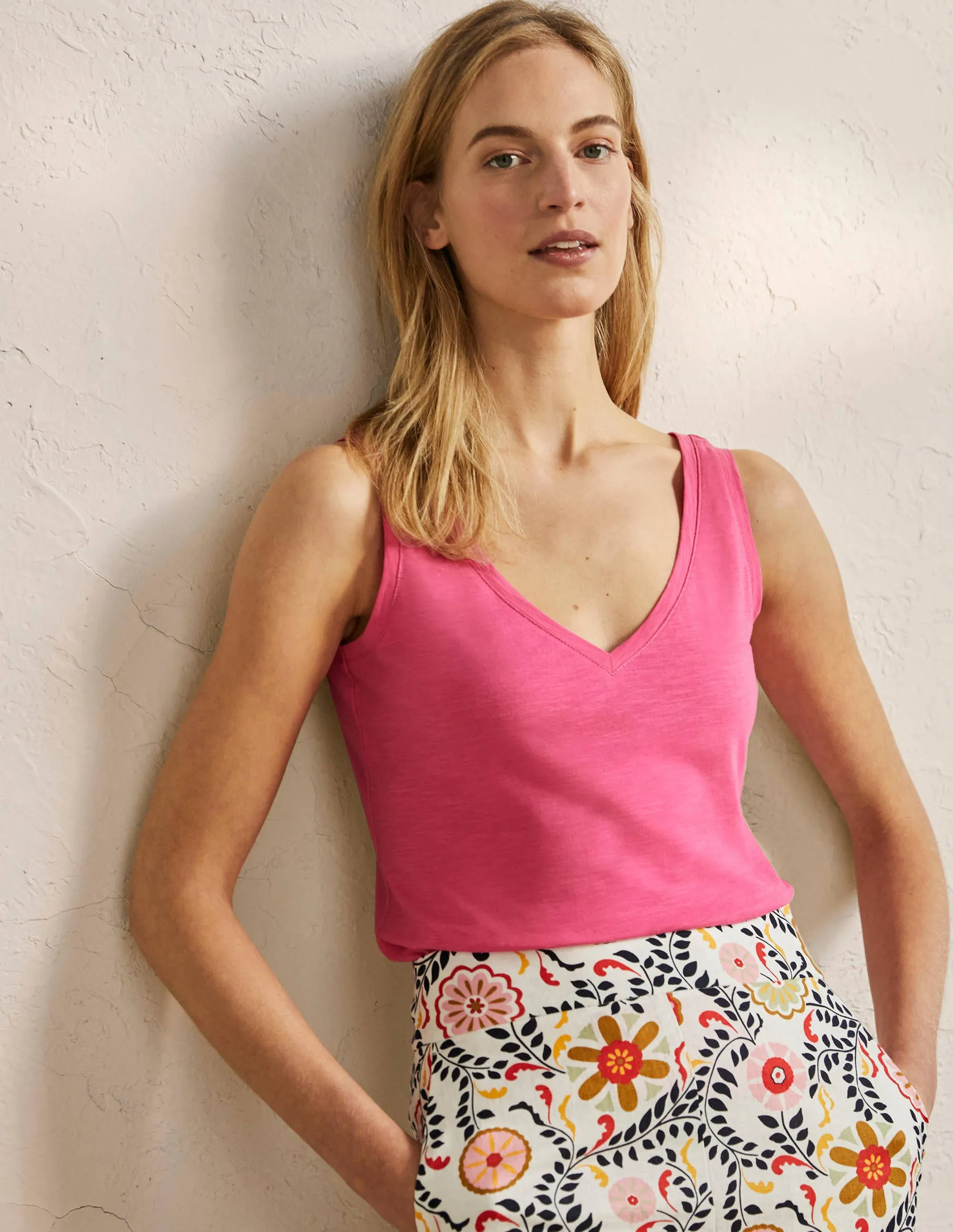 Cotton Vest-Festival Pink