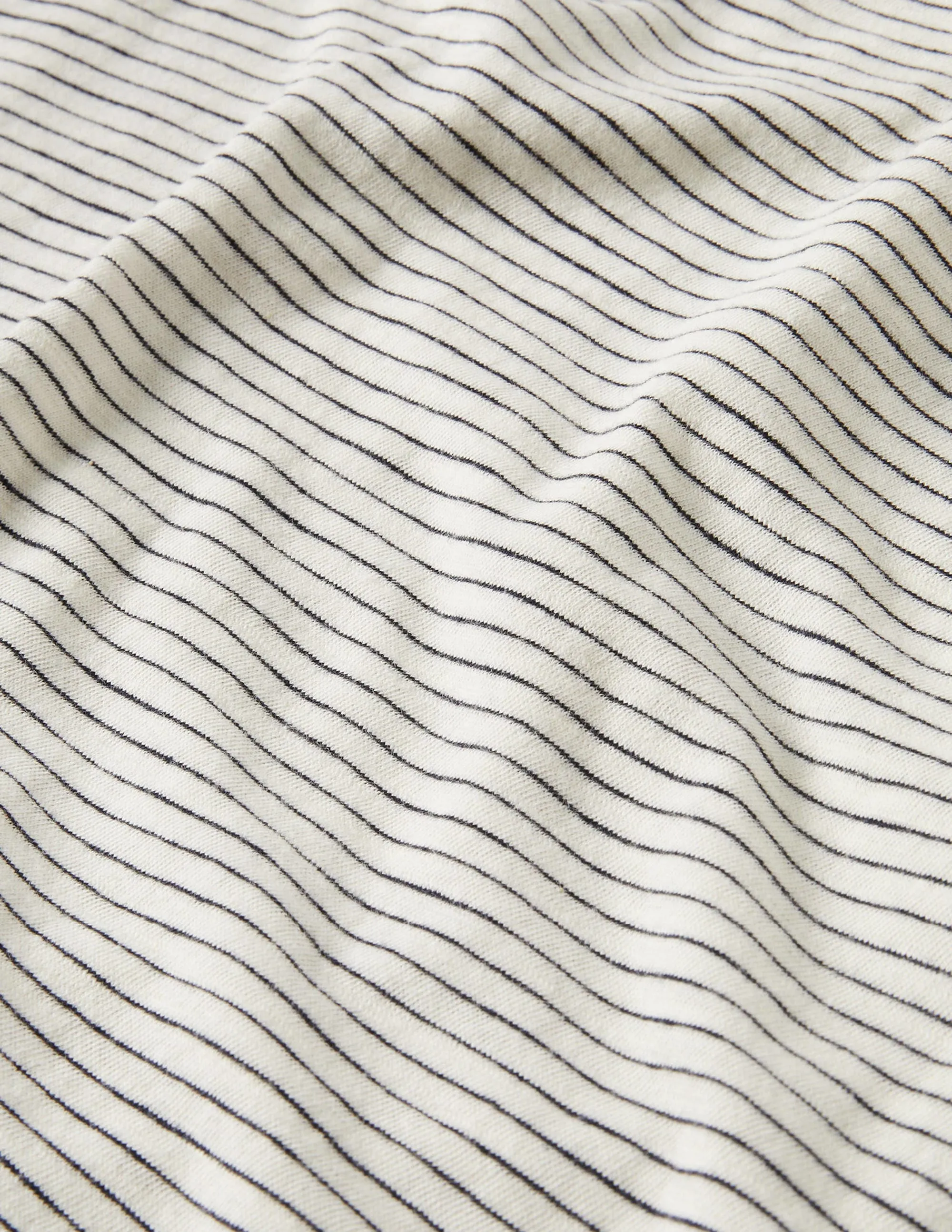 Cotton Vest-Ivory / Navy Stripe