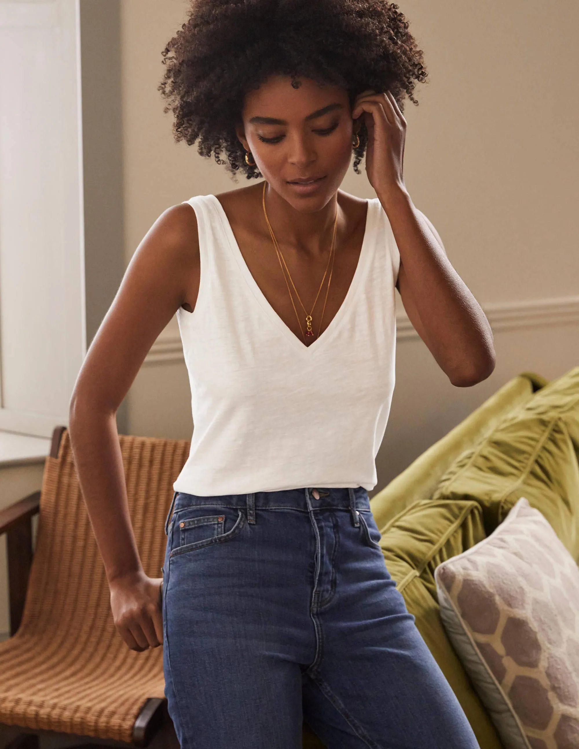 Cotton Vest-White