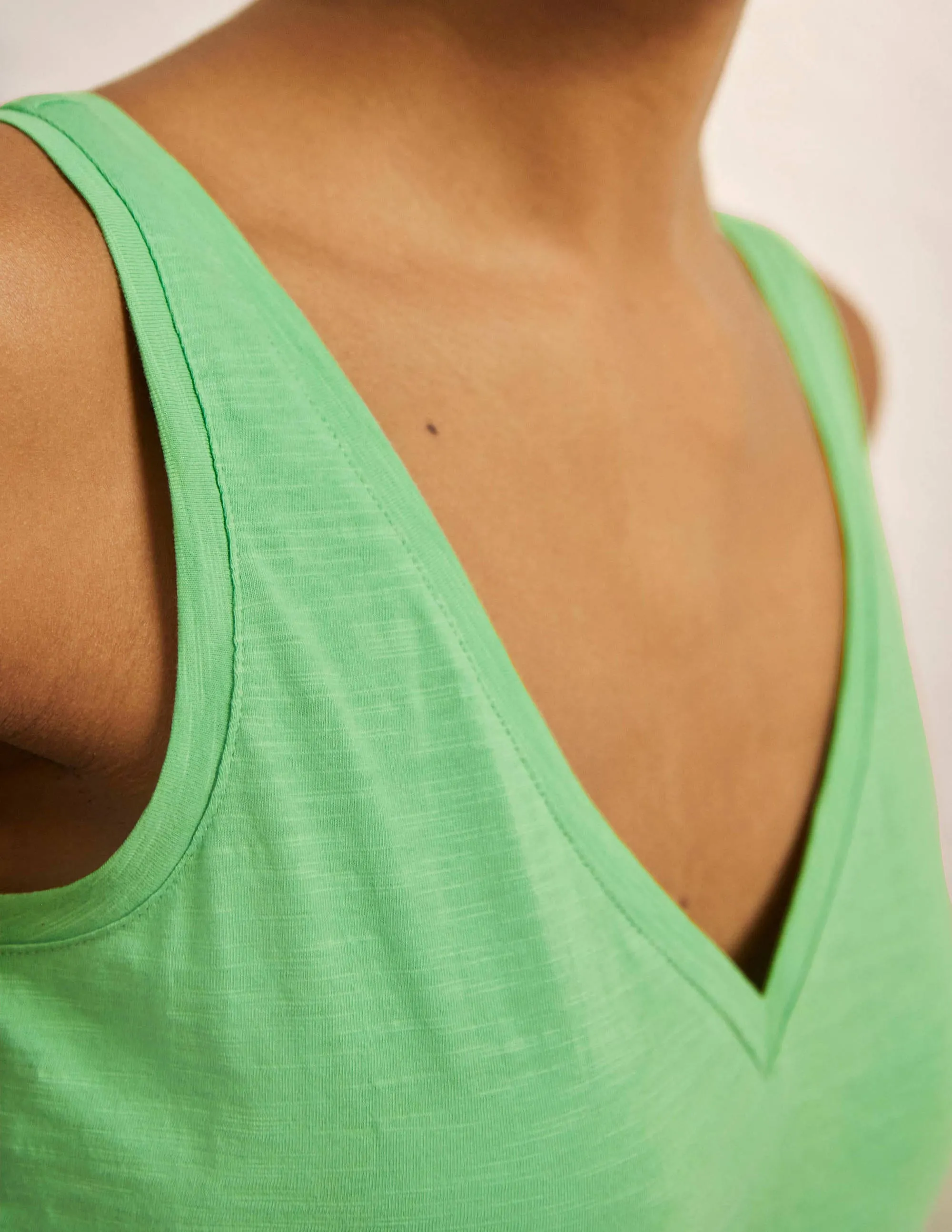 Cotton Vest-Zephyr Green