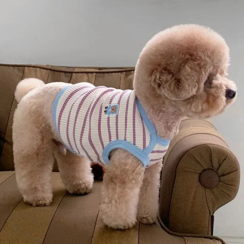 Cute Pet Vest Striped Dog Clothes