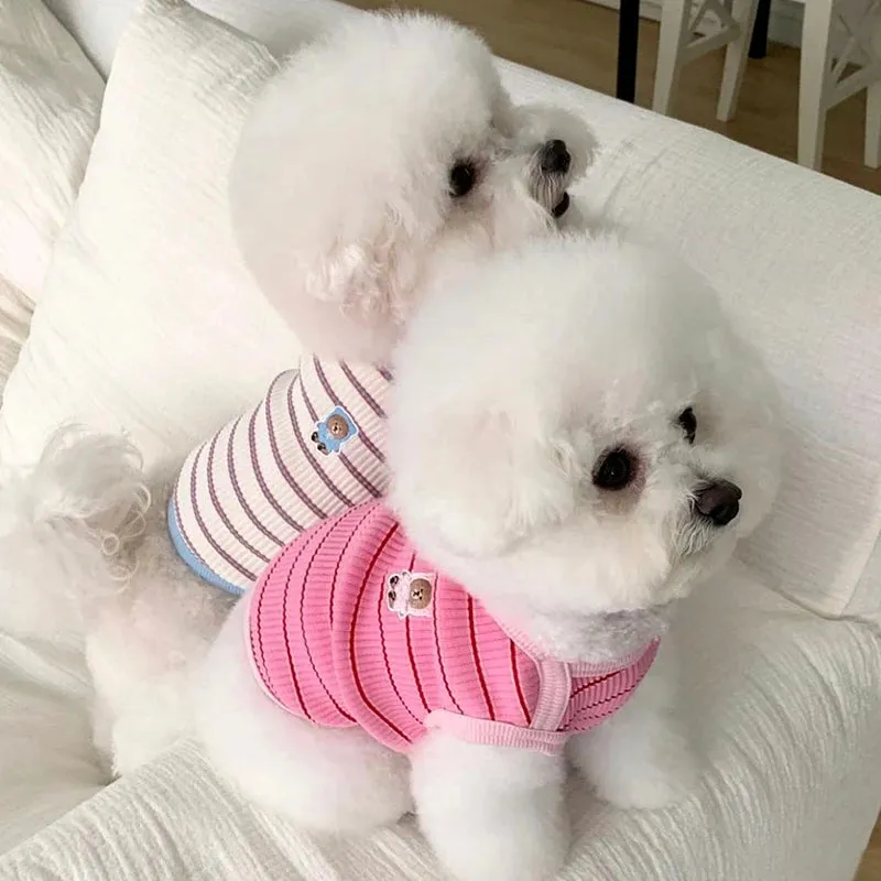 Cute Pet Vest Striped Dog Clothes