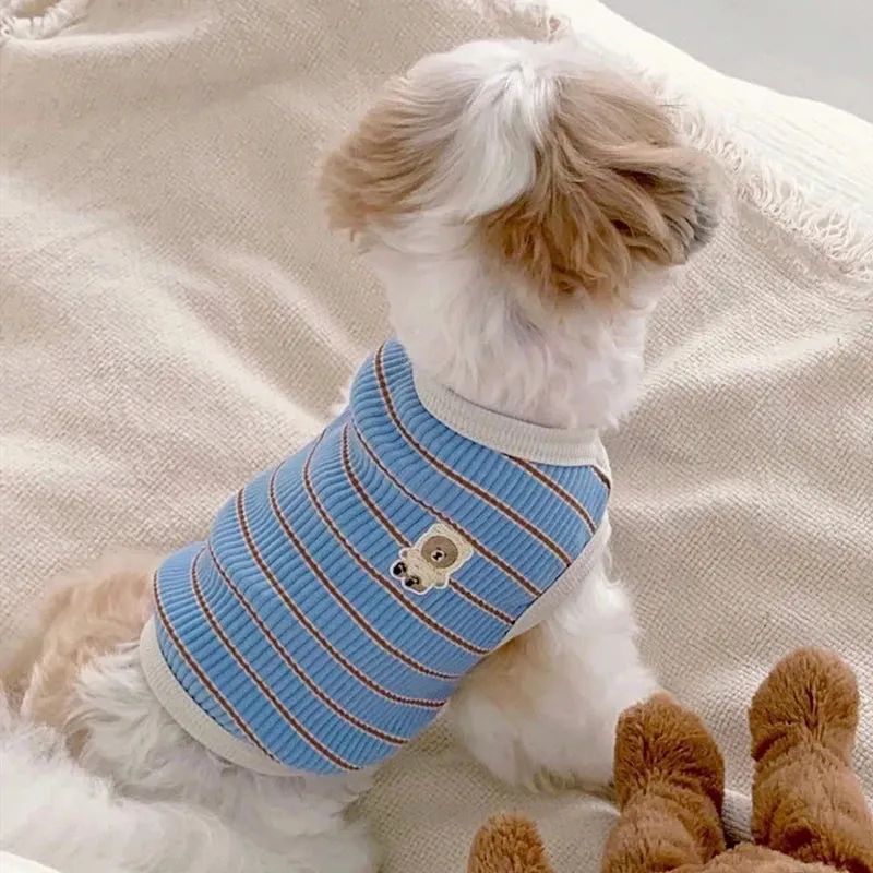 Cute Pet Vest Striped Dog Clothes
