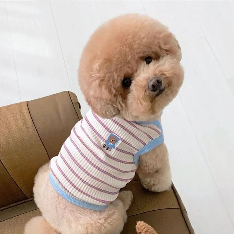 Cute Pet Vest Striped Dog Clothes