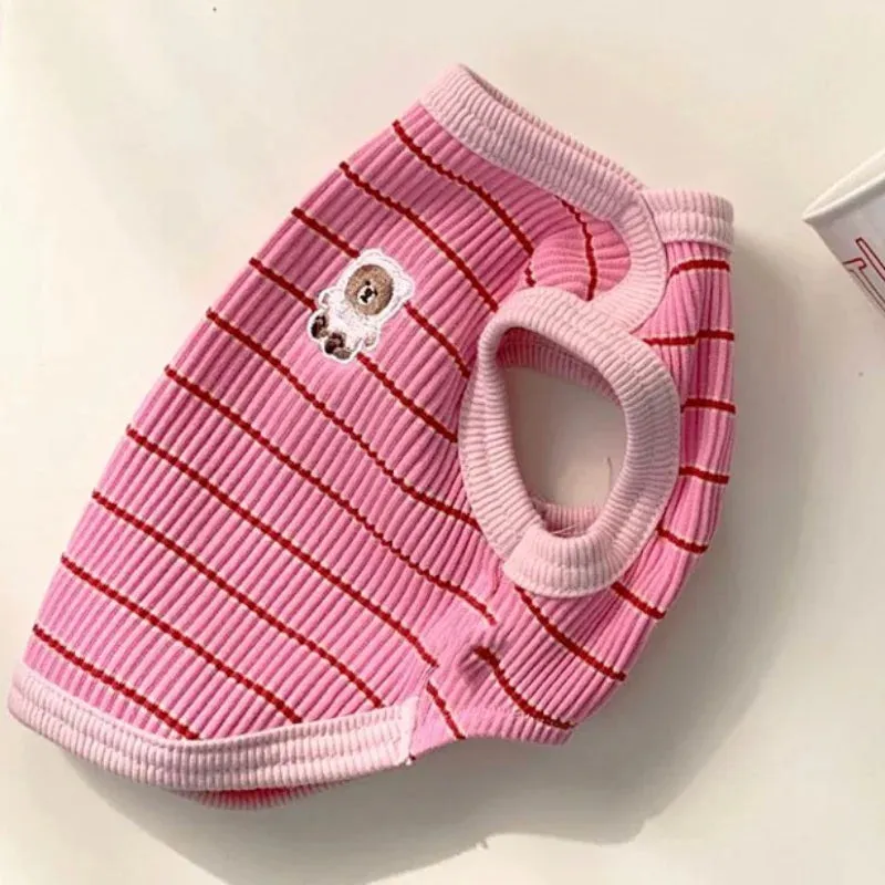 Cute Pet Vest Striped Dog Clothes