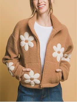 Daisy Darlin' Fleece Zip Up Jacket (Assorted)