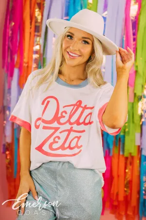 Delta Zeta Recruitment Simple Colorblock RInger