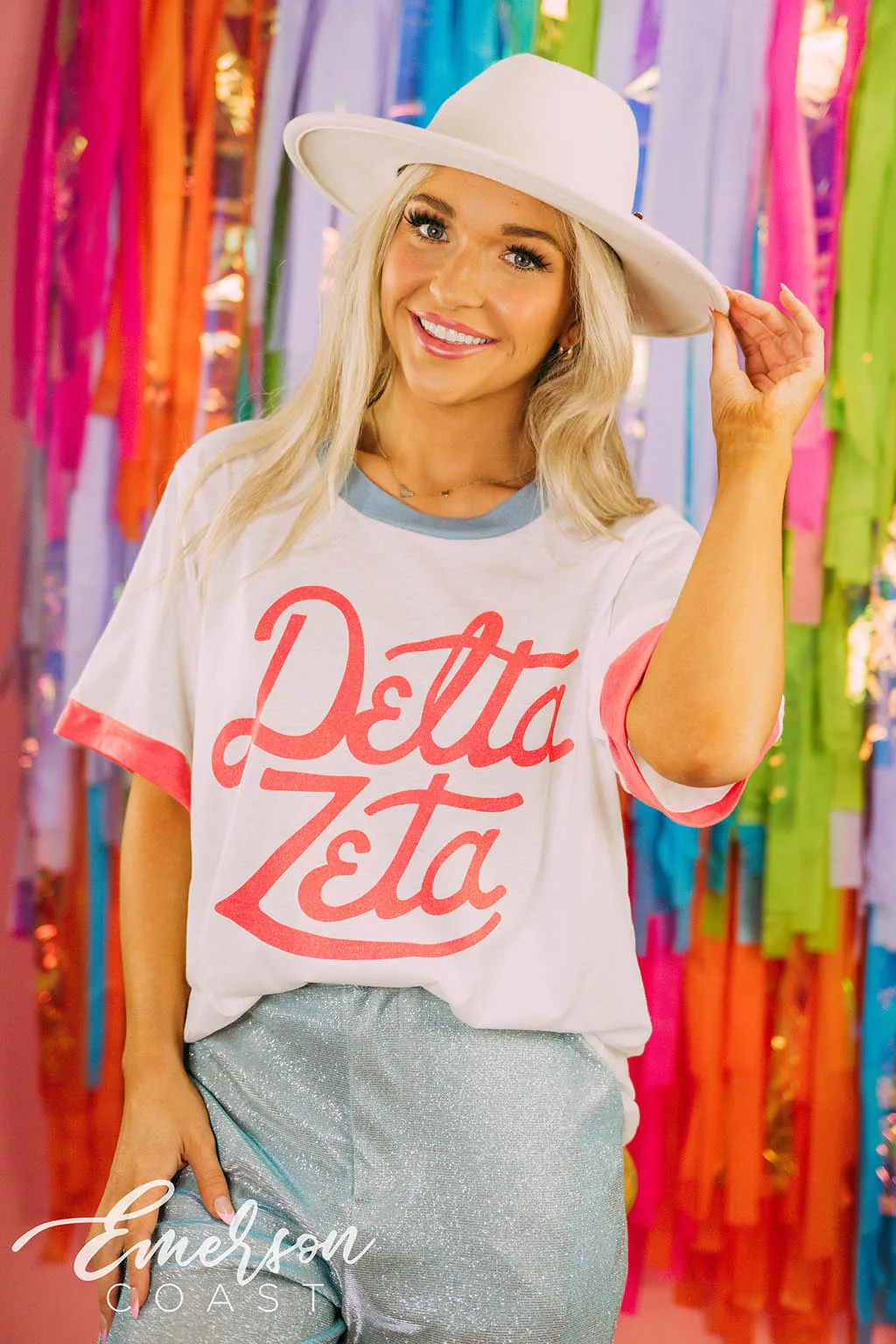Delta Zeta Recruitment Simple Colorblock RInger