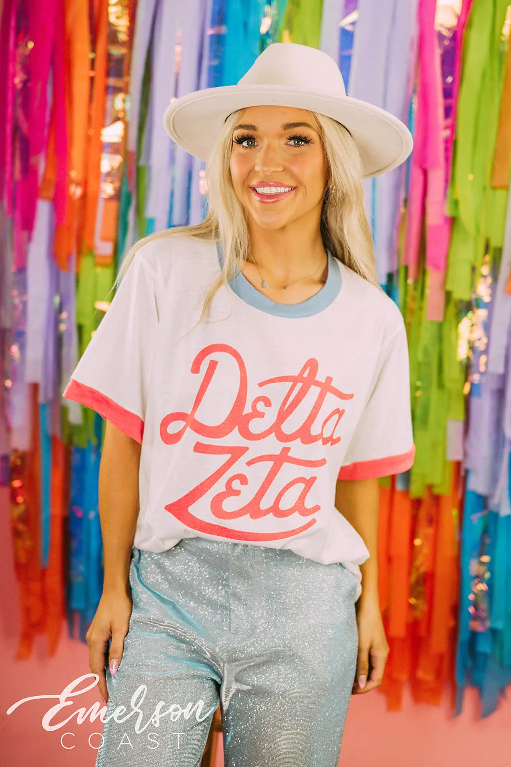 Delta Zeta Recruitment Simple Colorblock RInger