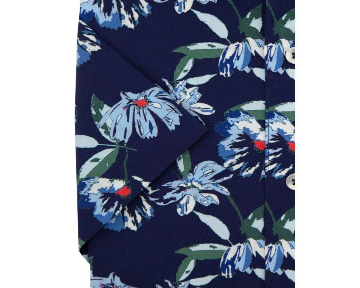 Double Two Men's Plus Size Floral Print Casual Shirt in Blue 2XL to 5XL (DTLS1118)