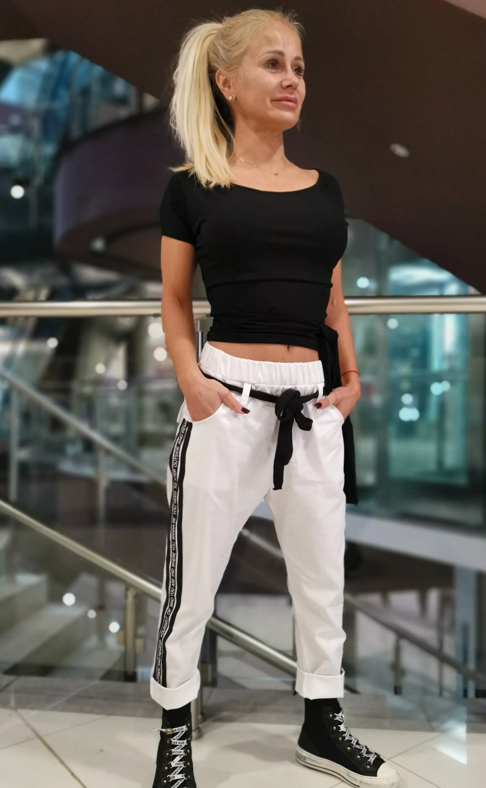 Drop Crotch Pants/Women Trousers /Harem Women Pants/Loose pants/Extravagant Pants/Casual White Pants