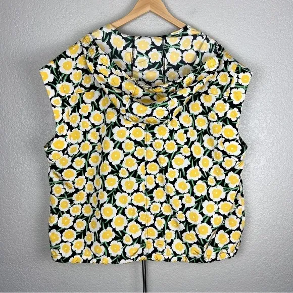 DVF Nylon Packable Yellow Poppy Short-Sleeve Hooded Vest XXL - NWT, Diane