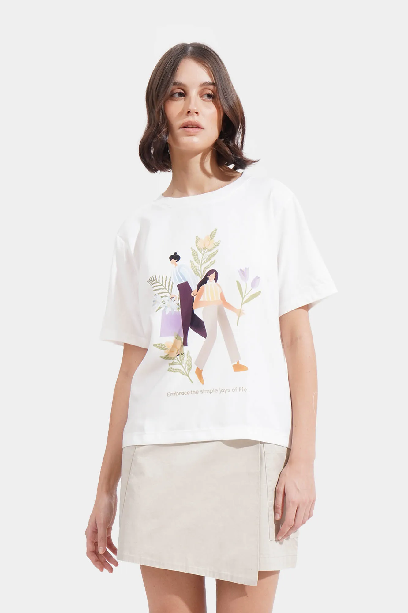 Embrace The Simple Joys Of Life Boxy Graphic Tee