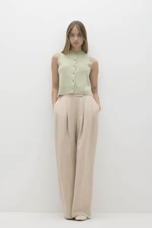 EMMALINE BUTTON-UP CASHMERE SWEATER VEST