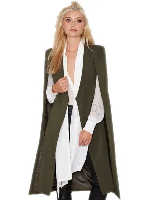 Fashion Women Overcoat Ponchos Long Vest Open Stitch Cloak AWC0020