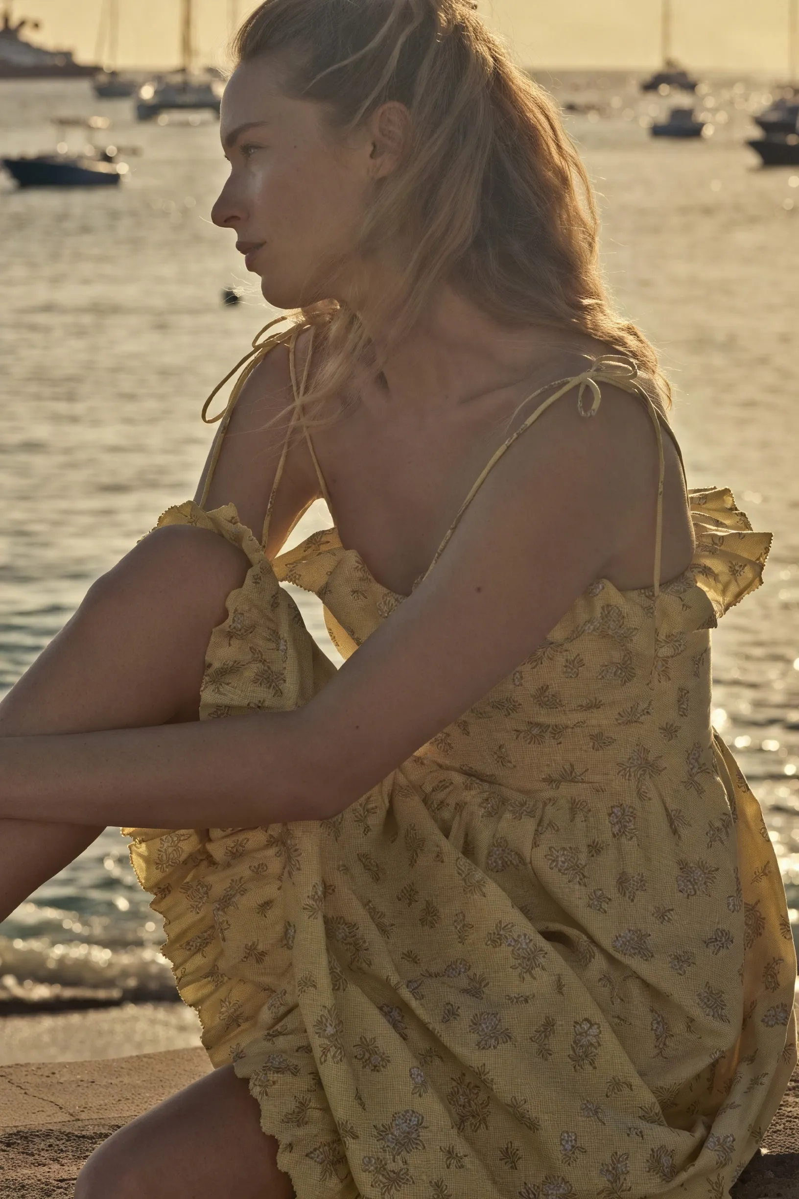 Floral Midi Dress with Ruffle Detail