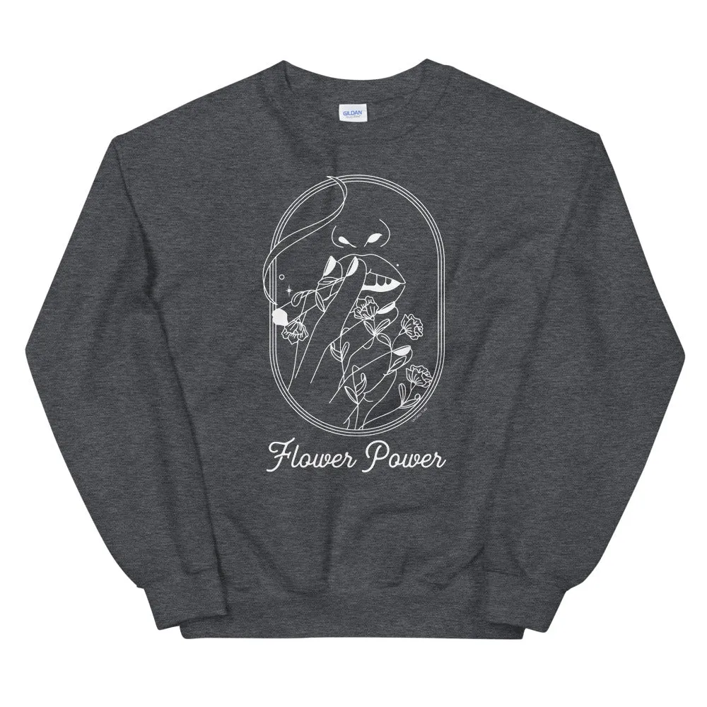 Flower Power Cute Weed Minimalist Sweatshirt