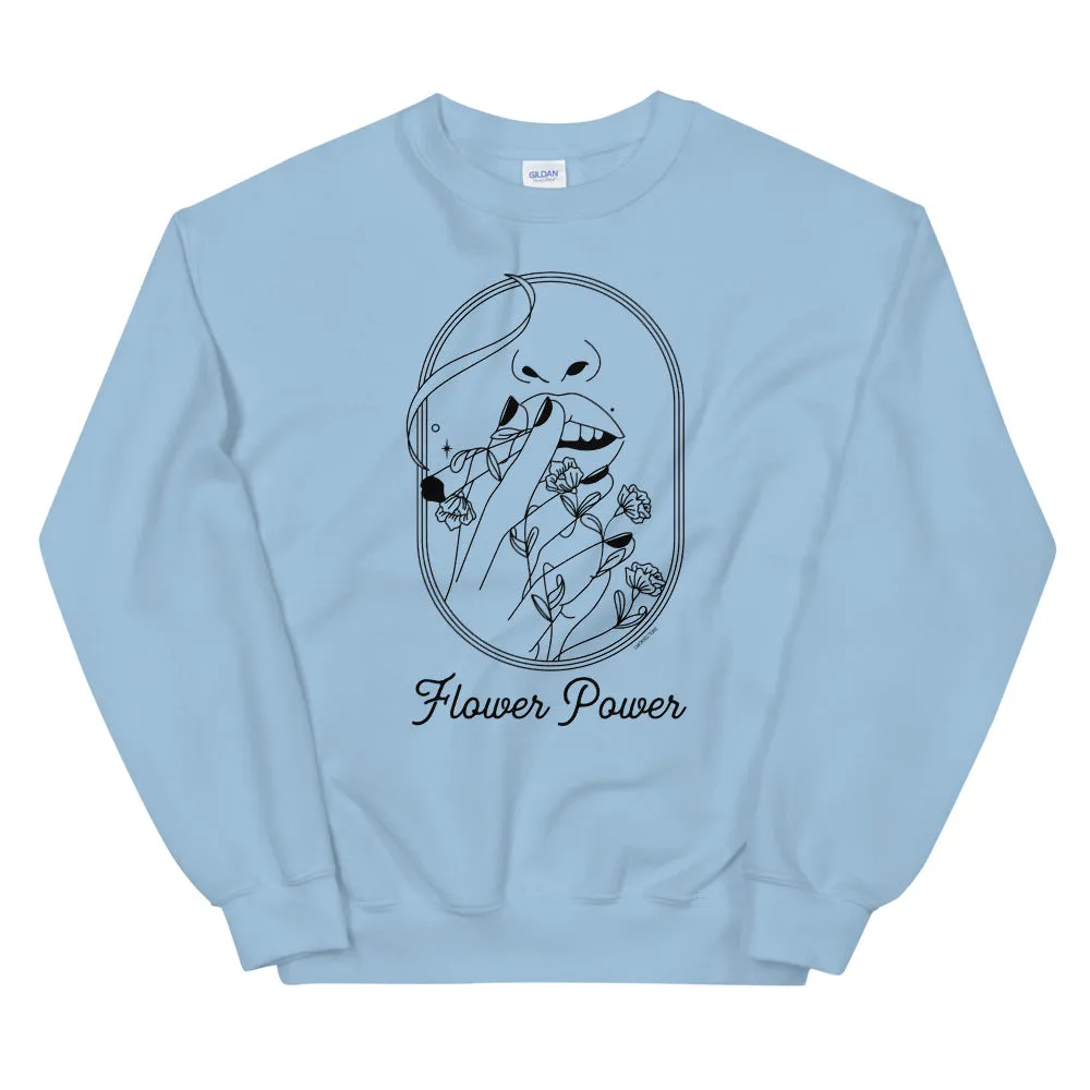 Flower Power Cute Weed Minimalist Sweatshirt