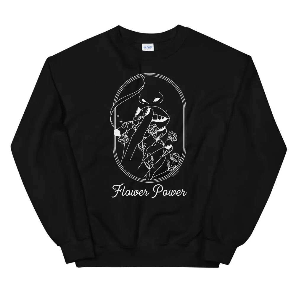 Flower Power Cute Weed Minimalist Sweatshirt