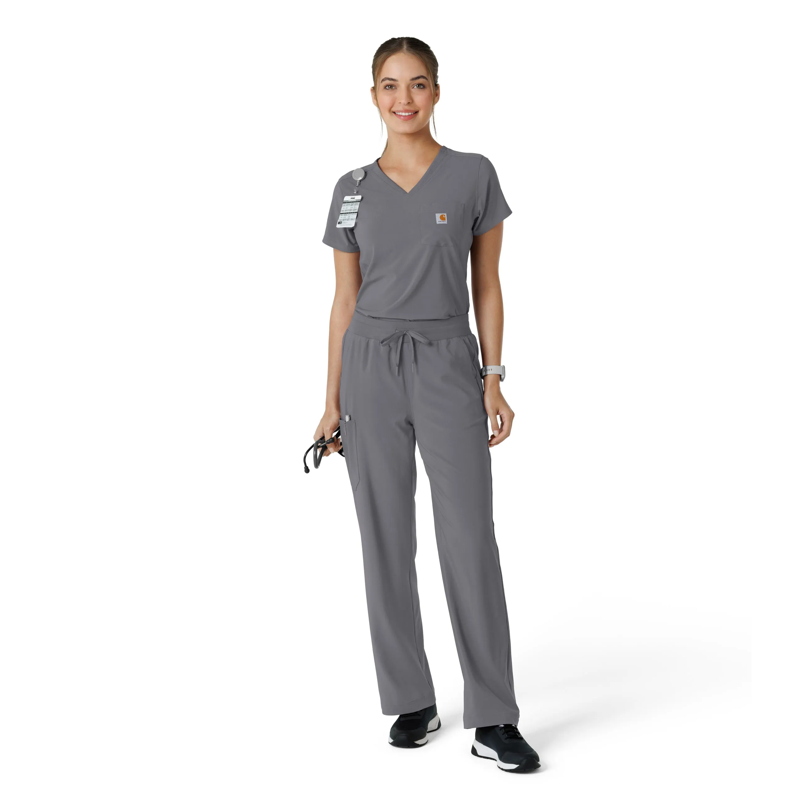 Force Cross-Flex C53310 Boot Cut Scrub Pants Pewter